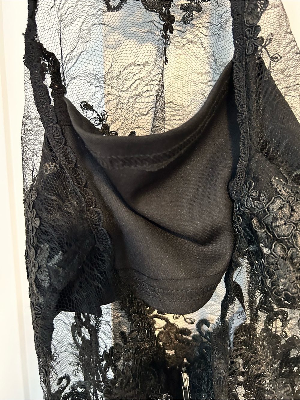 Mind Code Black Lace Crop Top
